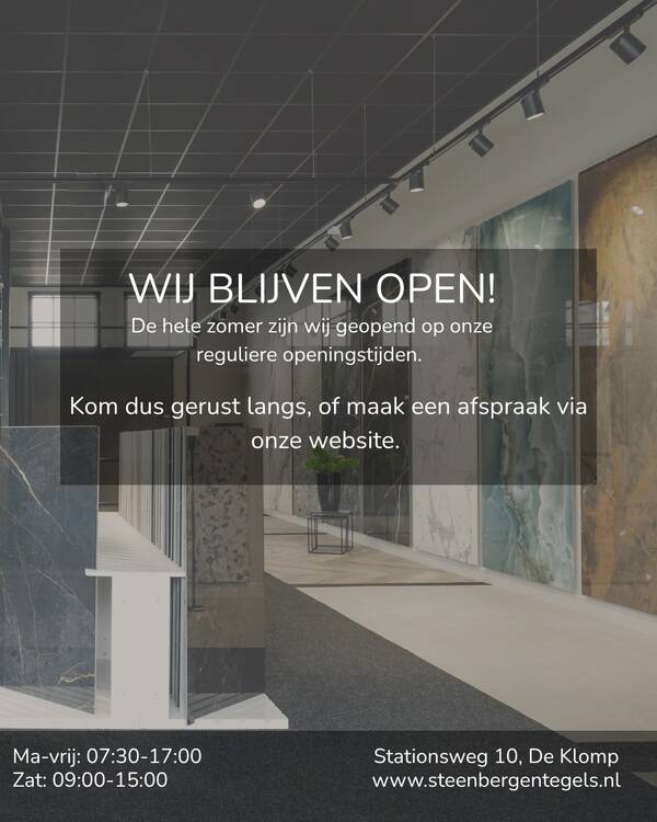 Openingstijden Steenbergentegels