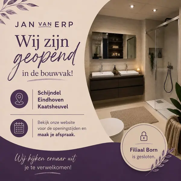 Showrooms geopend tijdens de bouwvak