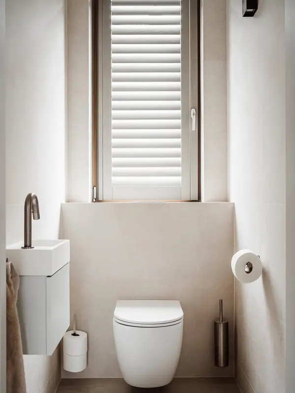 Tijdloze eenvoud in je toiletruimte