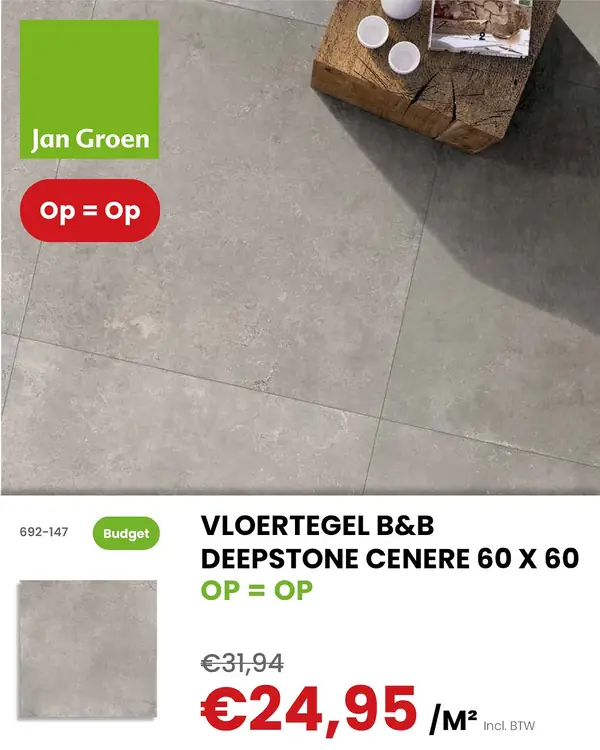 Tegels Korting: OP=OP!